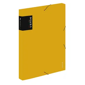 PP-Box mit Gummi A4 VERDE Senf